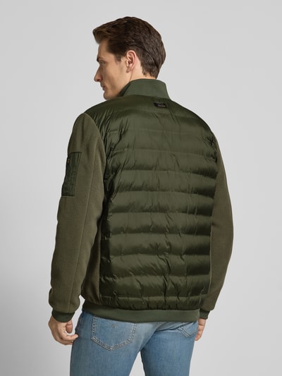camel active Gewatteerd jack met opstaande kraag en borstzak, model 'Hybrid' Olijfgroen - 5