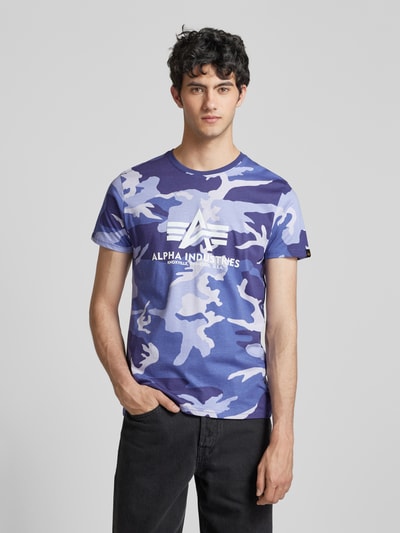 Alpha Industries T-Shirt mit Label-Print Lila 4