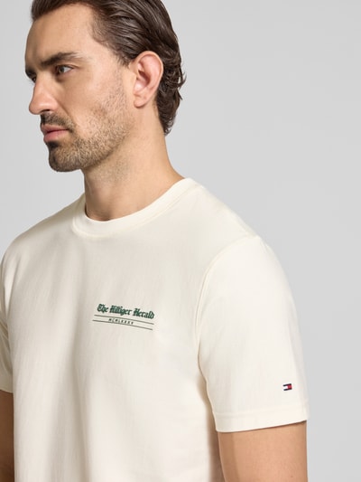Tommy Hilfiger Regular fit T-shirt van puur katoen Offwhite - 3