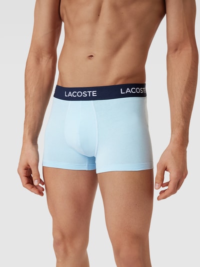 Lacoste Obcisłe bokserki z detalami z logo w zestawie 3 szt. Granatowy 3