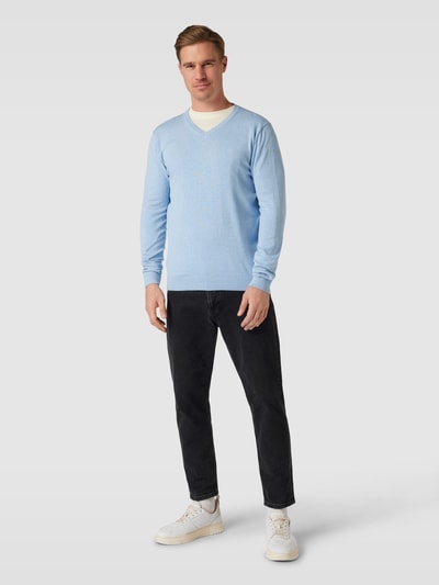 Tom Tailor Gebreide pullover met V-hals Lichtblauw - 1