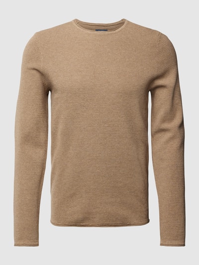 MCNEAL Gebreide pullover met structuurmotief Cognac gemêleerd - 2