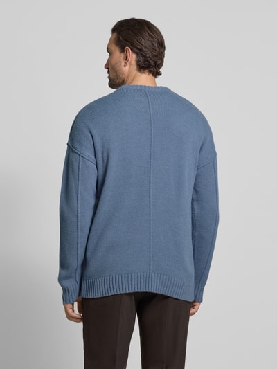 Drykorn Strickpullover mit überschnittenen Schultern Modell 'MALIO' Blau 5