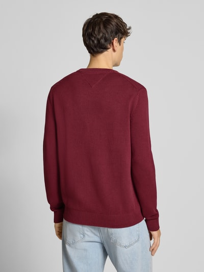 Tommy Jeans Slim fit pullover van puur katoen Bordeaux - 5