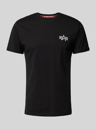 Alpha Industries T-Shirt mit Label-Print BLACK 2