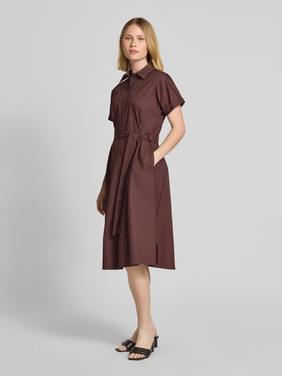 Christian Berg Woman Midikleid mit Knopfleiste Schoko 4