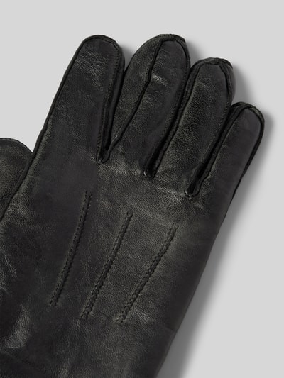 Pearlwood Handschuhe aus Leder mit Label-Detail Black 3