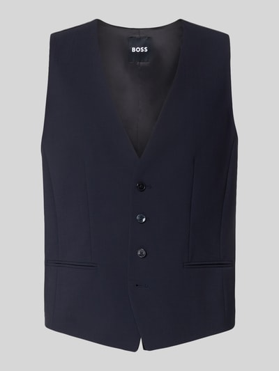 BOSS Regular Fit Anzugweste aus Schurwoll-Mix Blau 2