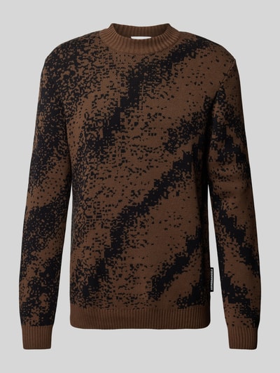 Armedangels Gebreide pullover met ribboorden, model 'SIVAAN' Donkerbruin - 2