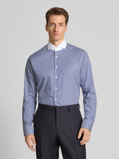 SEIDENSTICKER REGULAR FIT Regular fit vrijetijdsoverhemd met kentkraag, model 'Shark' Marineblauw - 4