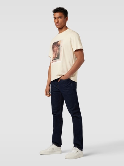 CK Calvin Klein T-Shirt mit Label-Print Modell 'PHOTO' Sand 1