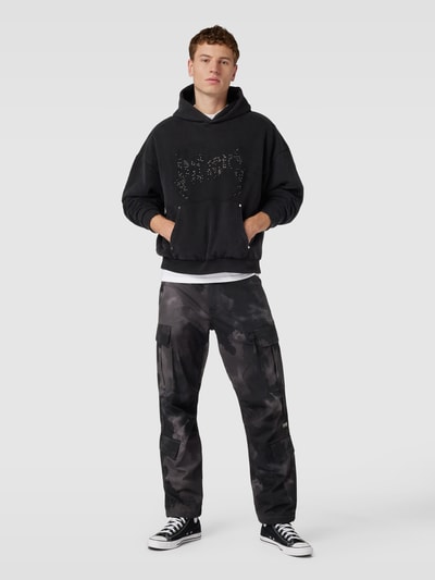 Jack & Jones Hoodie met labelprint, model 'VICIOUS' Zwart - 1