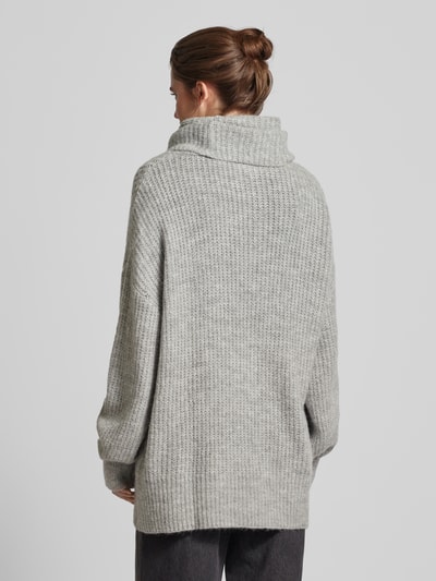 LeGer by Lena Gercke Oversized Strickpullover mit Rollkragen Modell 'Juna' Mittelgrau Melange 5