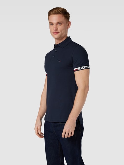 Tommy Hilfiger Koszulka polo z napisem z logo Granatowy 4