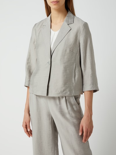 Betty Barclay Blazer aus Satin mit Leinen-Anteil  Hellgrau 4