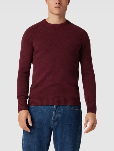 MCNEAL Gebreide pullover met labelstitching Rood gemêleerd - 4