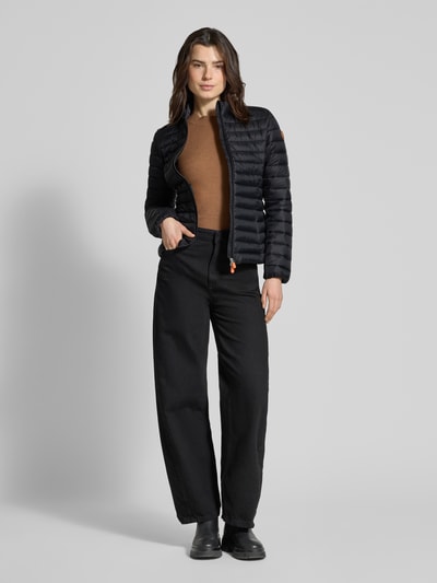 Save The Duck Kurtka pikowana o kroju krój slim fit z ocieplaną stójką model 'Carly' Czarny 1