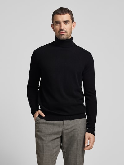 Christian Berg Men Strickpullover mit Rollkragen Black 4