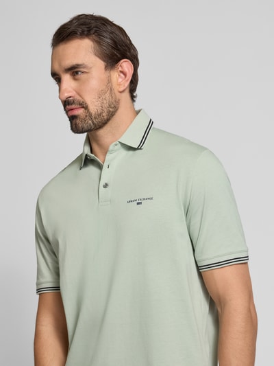 ARMANI EXCHANGE Poloshirt mit Label-Print Mint 3