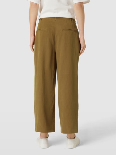 Esprit Collection Stoffhose mit Bundfalte Khaki 5