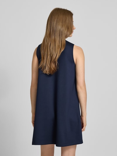 Rich & Royal Mini-jurk van viscosemix met ronde hals Marineblauw - 5