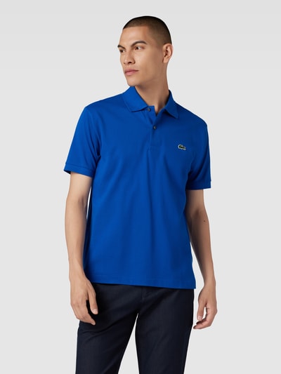 Lacoste Poloshirt met logostitching Aquablauw - 4