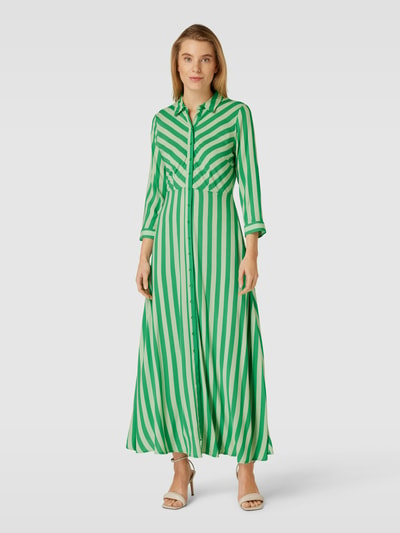 YAS Maxi-jurk met knoopsluiting, model 'SAVANNA' Groen - 4