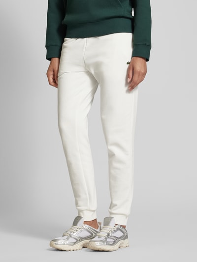 Lacoste Sport Relaxed fit sweatpants met labelpatch Offwhite - 4