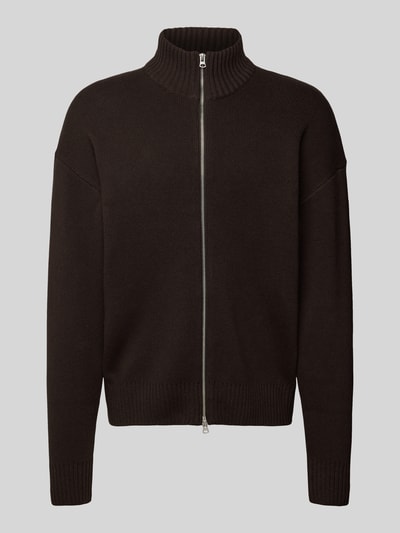 ONLY & SONS Regular Fit Strickjacke aus Baumwoll-Mix Modell 'BLAKE' Dunkelbraun 2