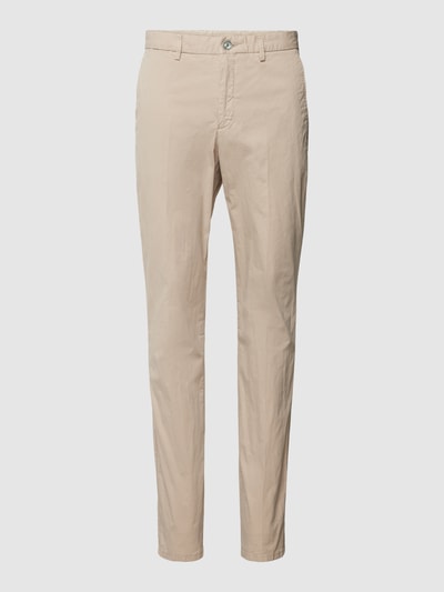 Profuomo Chino in unifarbenem Design Sand 1