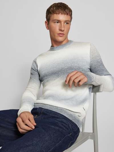 Only & Sons Strickpullover mit gerippten Abschlüssen Modell 'TIMBER' Stein 3