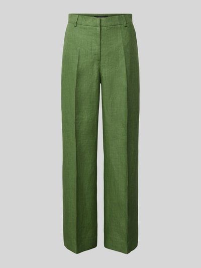 Weekend Max Mara Wide leg linnen broek met persplooien, model 'MALIZIA' Groen - 2