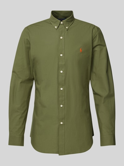 Polo Ralph Lauren Slim fit vrijetijdsoverhemd met logostitching Olijfgroen - 2