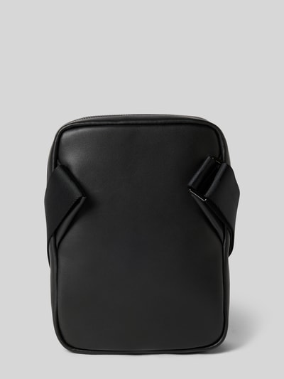 Lacoste Schoudertas met structuurmotief, model 'CROSSOVER BAG' Zwart - 4