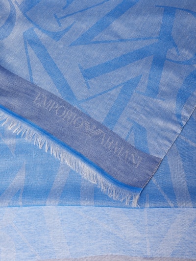 Emporio Armani Schal mit Label-Details Bleu 3