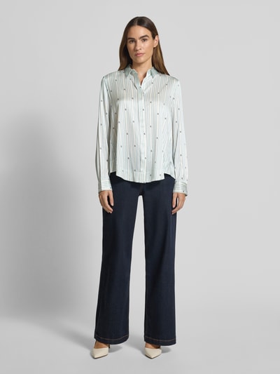 Hemisphere Hemdbluse aus Seiden-Mix Hellblau 1