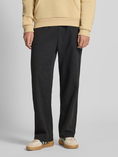 REVIEW Straight Leg Sweatpants mit Tunnelzug Anthrazit Melange 4