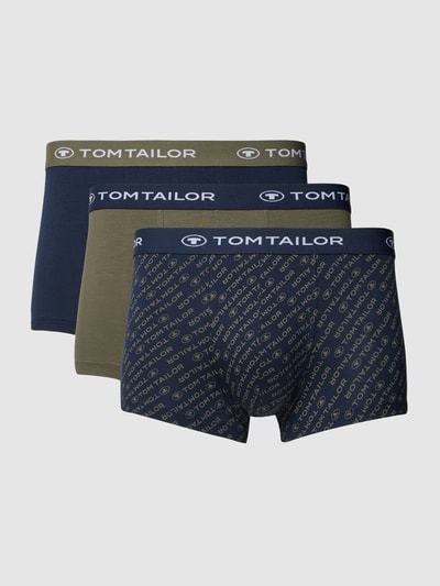 Tom Tailor Pants mit elastischem Label-Bund Modell 'BUFFER' im 3er-Pack Oliv 1