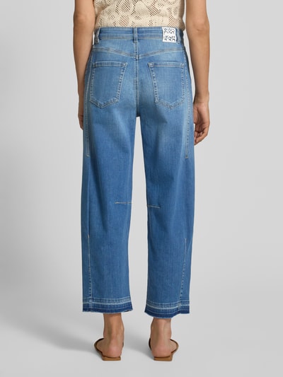 Marc Cain Relaxed fit jeans in used-look Bleu gemêleerd - 5