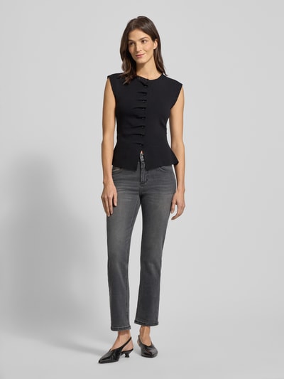 ANGELS Straight Fit Jeans aus Baumwoll-Mix Modell 'CICI' Anthrazit 1