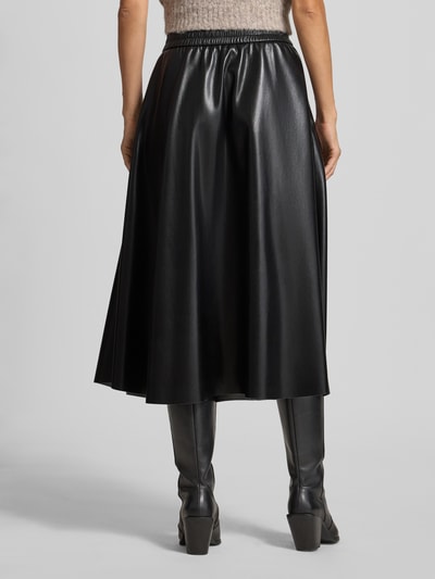 Raffaello Rossi Midirok in leerlook, model 'SMEA' Zwart - 5