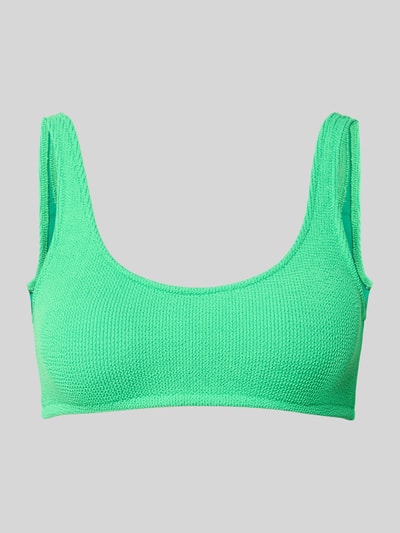 Produktfoto, Bikini-Oberteil mit Label-Detail Modell 'JUSTIN' von Banana Moon, zielona mieszanka materiałów z dodatkiem streczu, dopasowany krój