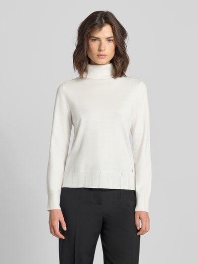 s.Oliver BLACK LABEL Slim fit pullover van viscosemix Offwhite - 4