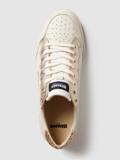 Blauer USA Sneaker mit Label-Details Modell 'OLYMPIA' Weiss 5