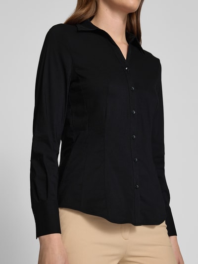 More & More Hemdbluse mit Label-Stitching Black 3