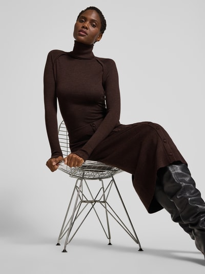 Victoria Beckham Longsleeve mit Rollkragen Dunkelbraun 3