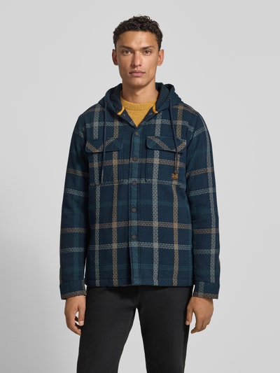 PME Legend Regular Fit Hemdjacke mit Kapuze Marine 4