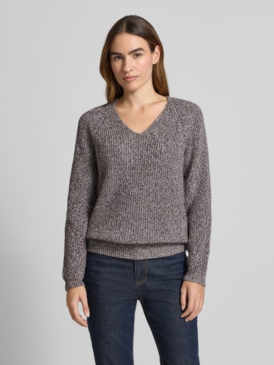 s.Oliver RED LABEL Regular Fit Strickpullover aus Baumwoll-Mix Bordeaux 4