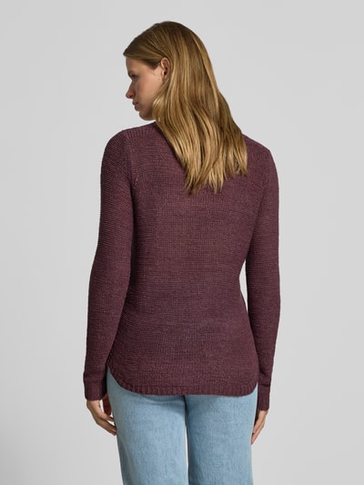 ONLY Regular Fit Pullover mit U-Boot-Ausschnitt Modell 'GEENA' Pflaume 5