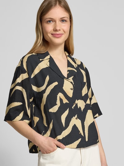 Mango Hemdbluse mit Reverskragen Black 3